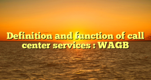 Definition and function of call center services : WAGB