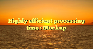 Highly efficient processing time : Mockup