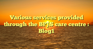 Various services provided through the BPJS care centre : Blog1