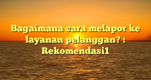 Bagaimana cara melapor ke layanan pelanggan? : Rekomendasi1